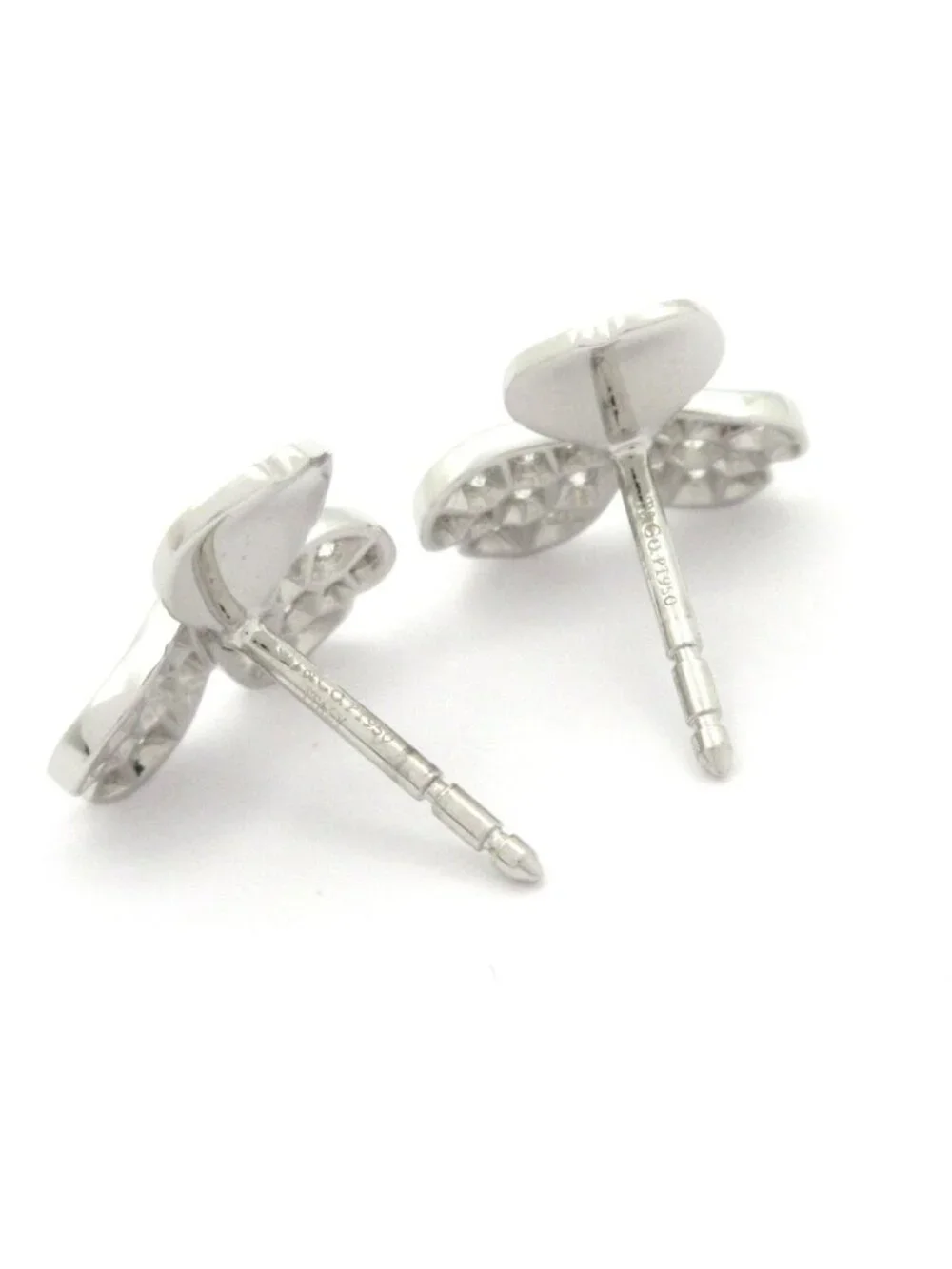 Tiffany & Co Earrings Paper Flower 18k White Gold Diamond